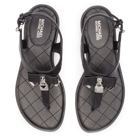 michael kors alice thong lack|Michael Kors Alice Thong Sandals In Black .